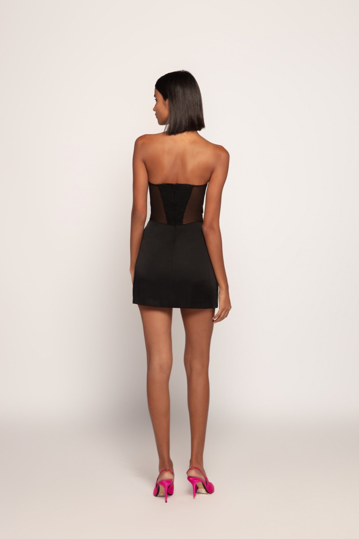 Intricate Hand Embroidered Mirror And Thread Work Panelled Mini Dress