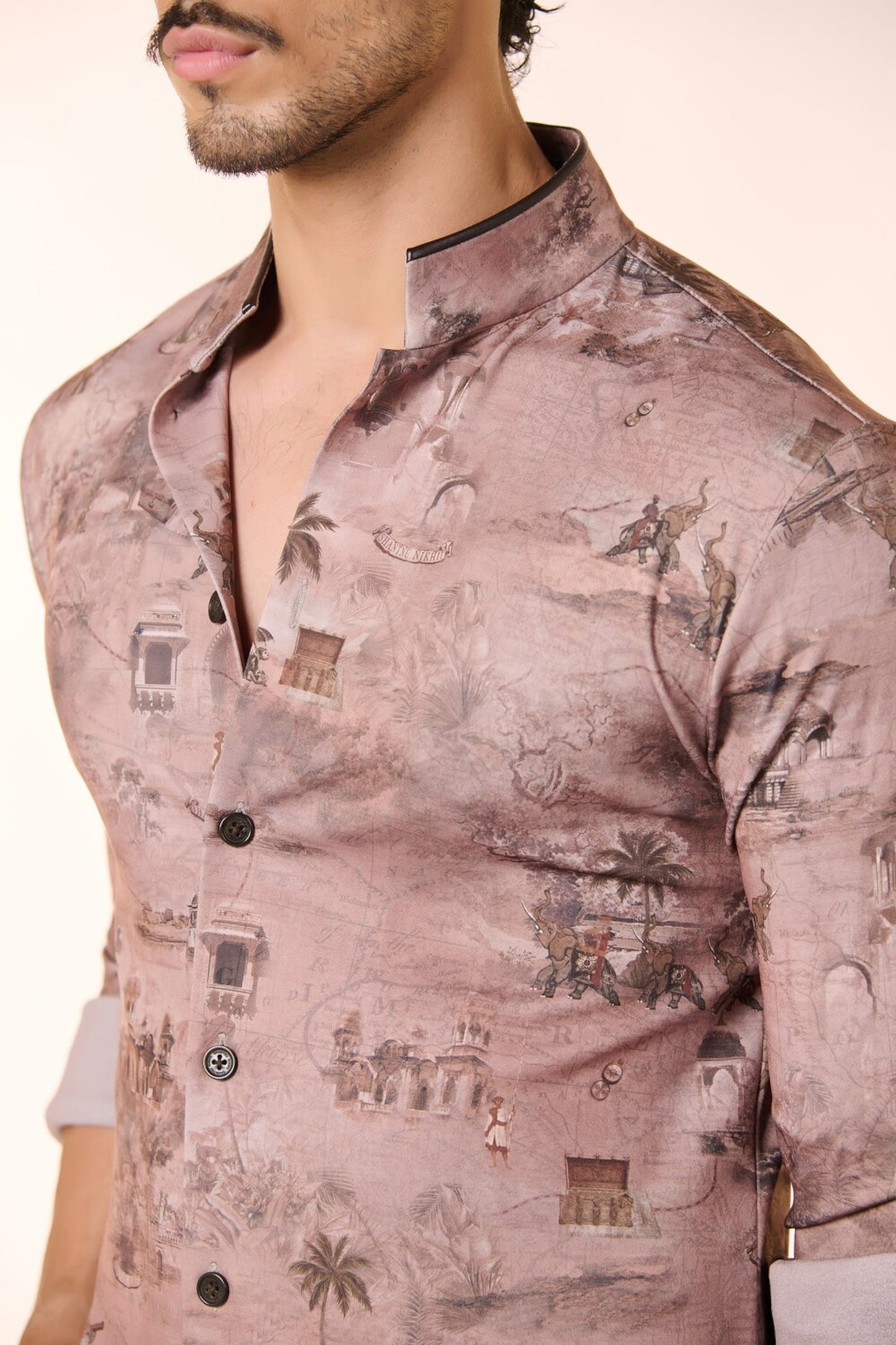 Nagarjuna in Safari Printed Shirt Kurta