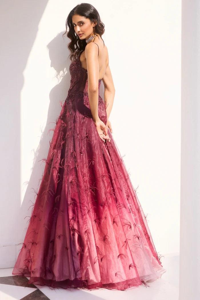 "Amber Glow" Shaded Gown - The Couture by KJH