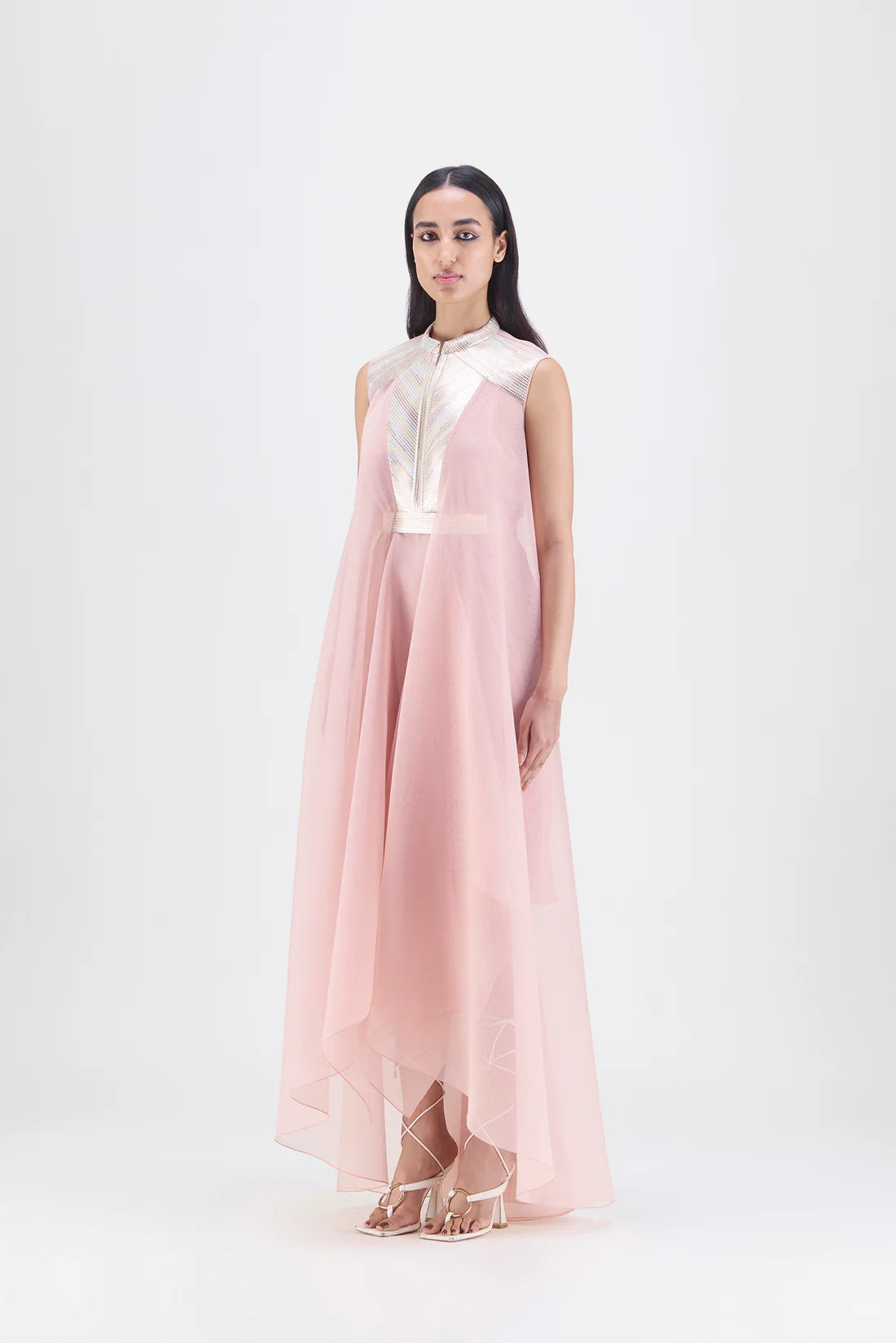 Metallic Paneled Dress