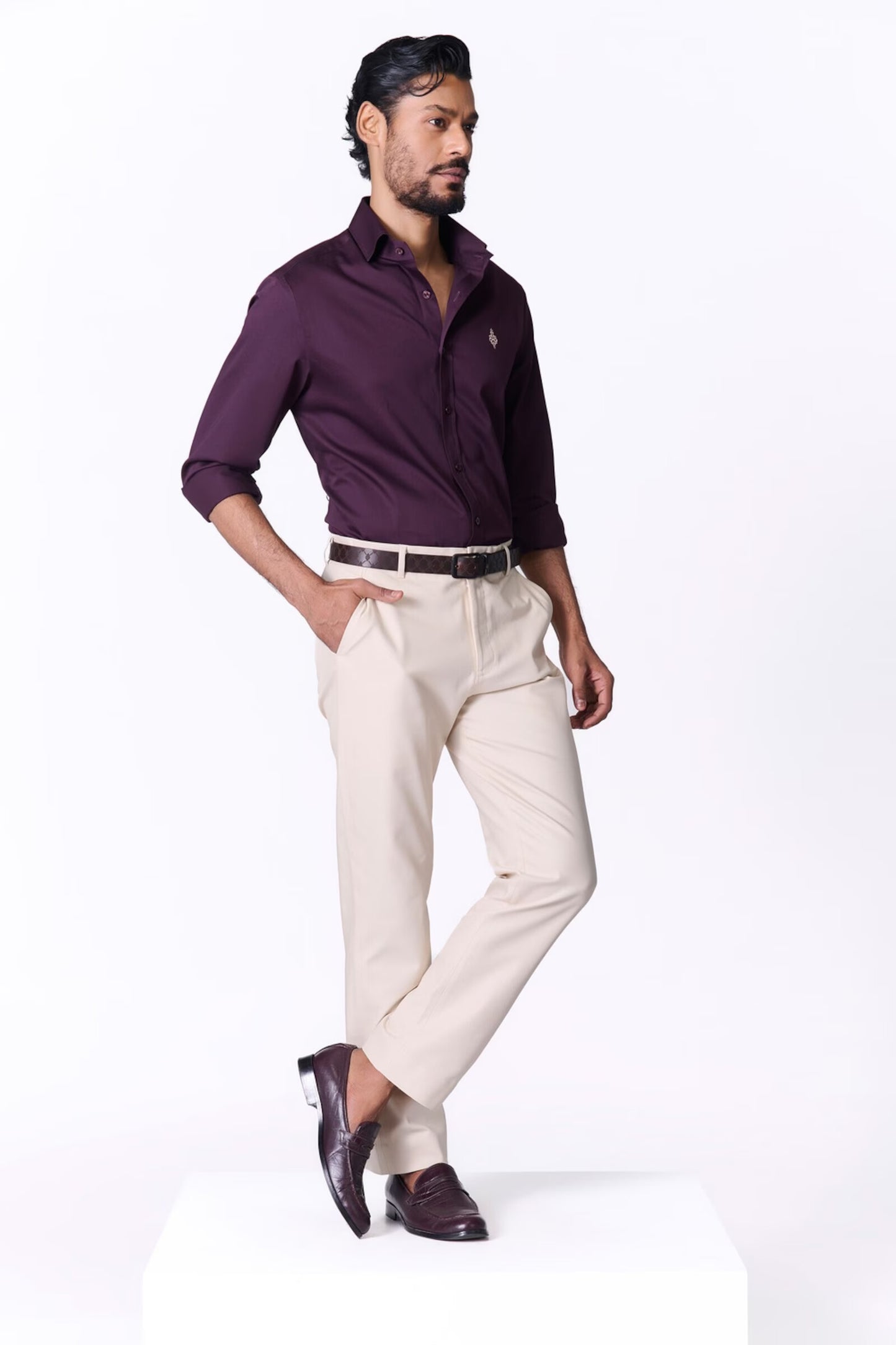 Signature Adamas Burgandy Shirt