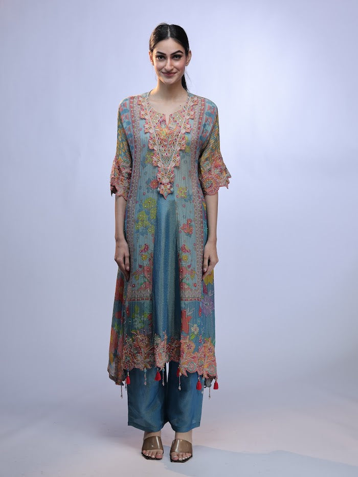 Azure Charm Kurta Set