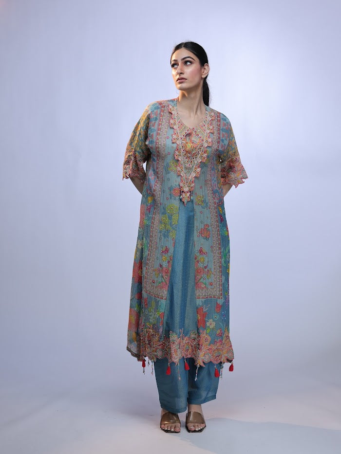 Azure Charm Kurta Set