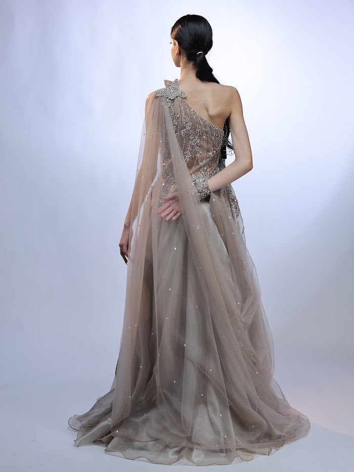 Silver Elegance Gown