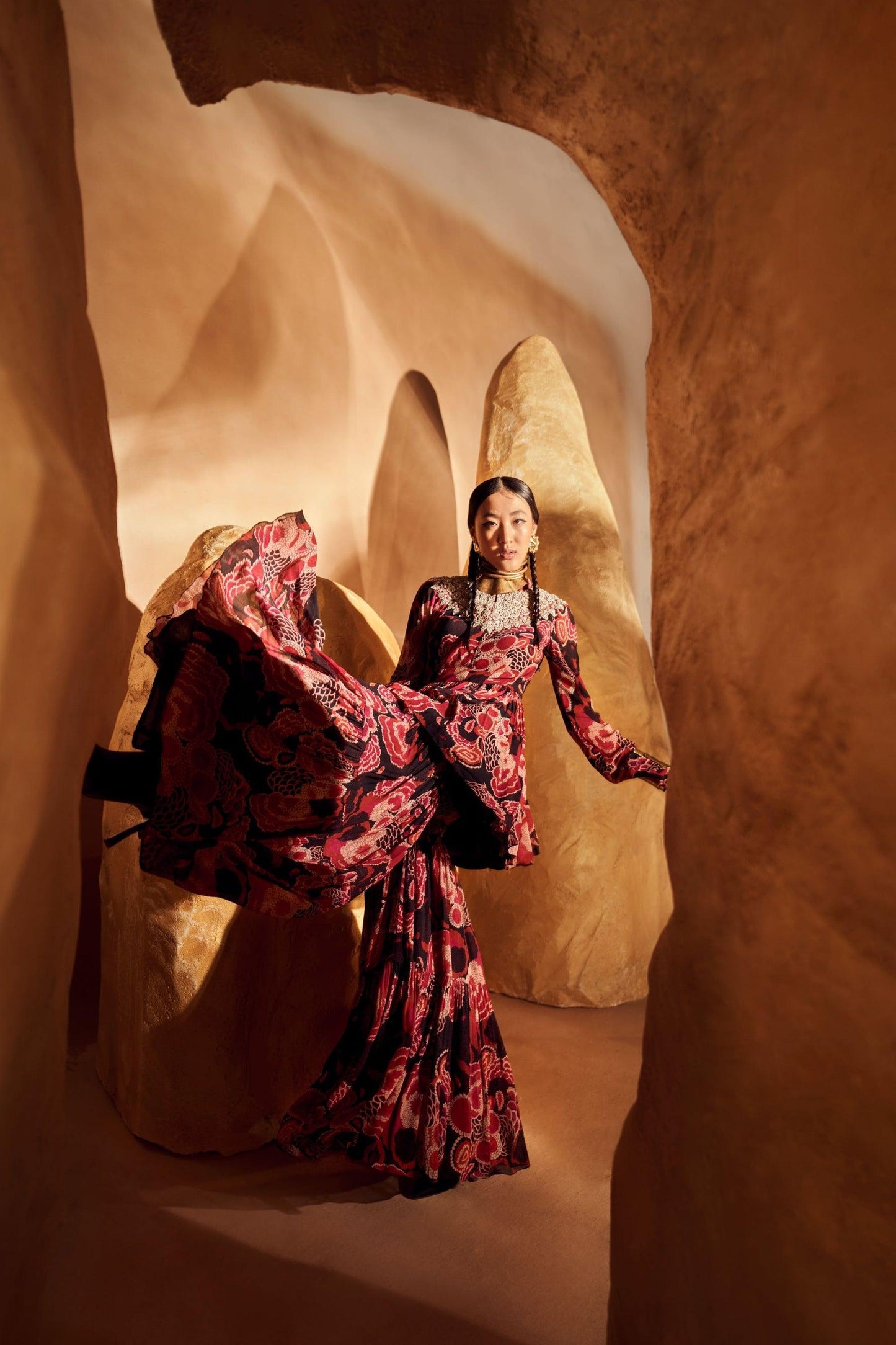Gulbahar Peplum & Sharara Set - The Couture by KJH