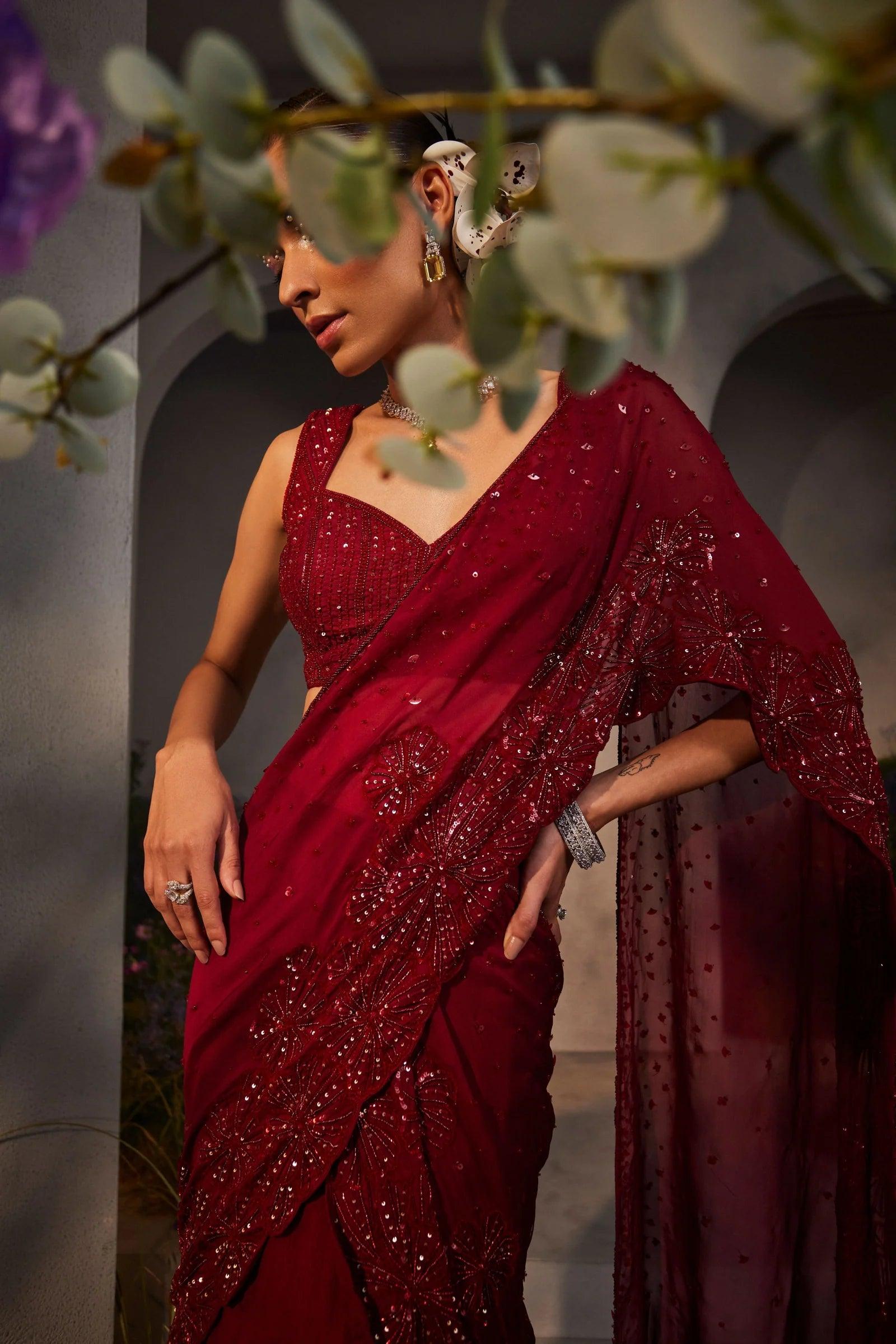 Leila - Pre Draped Sarees - The Couture by KJH