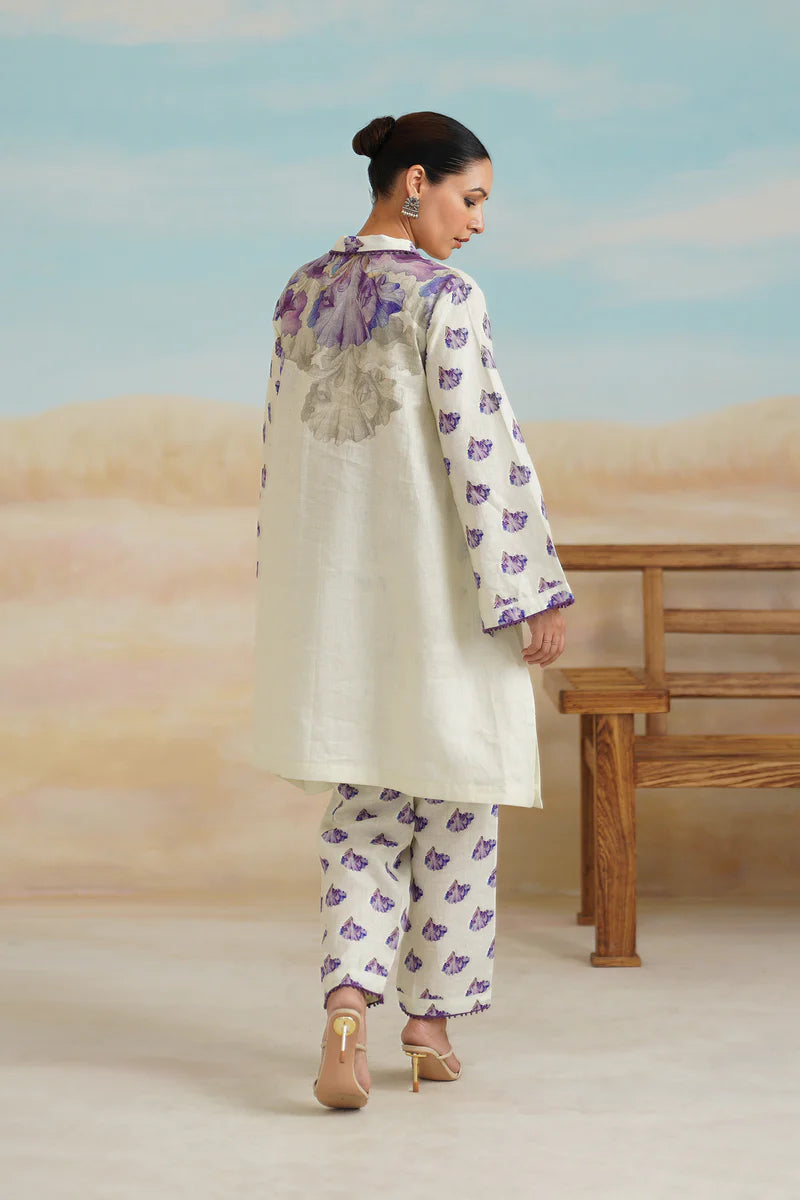 ORCHID PURE LINEN PRINTED MATCHING SET
