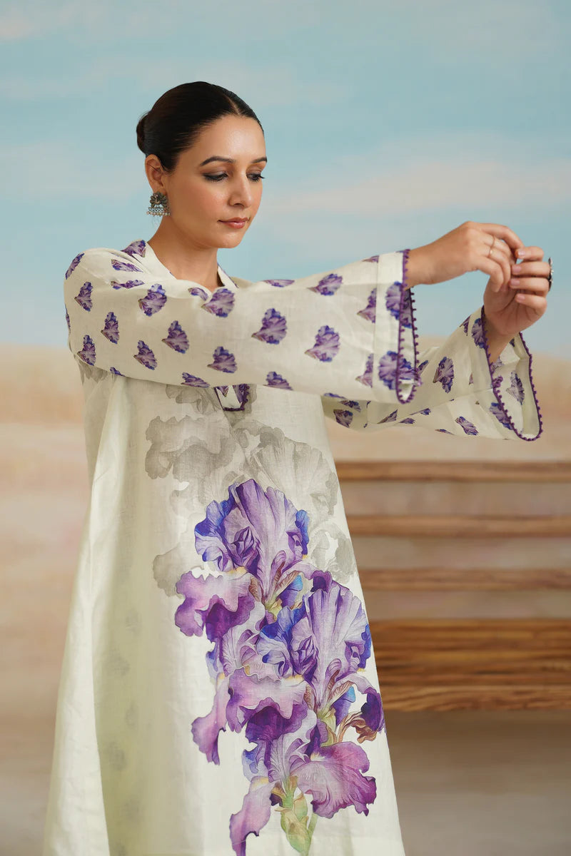 ORCHID PURE LINEN PRINTED MATCHING SET