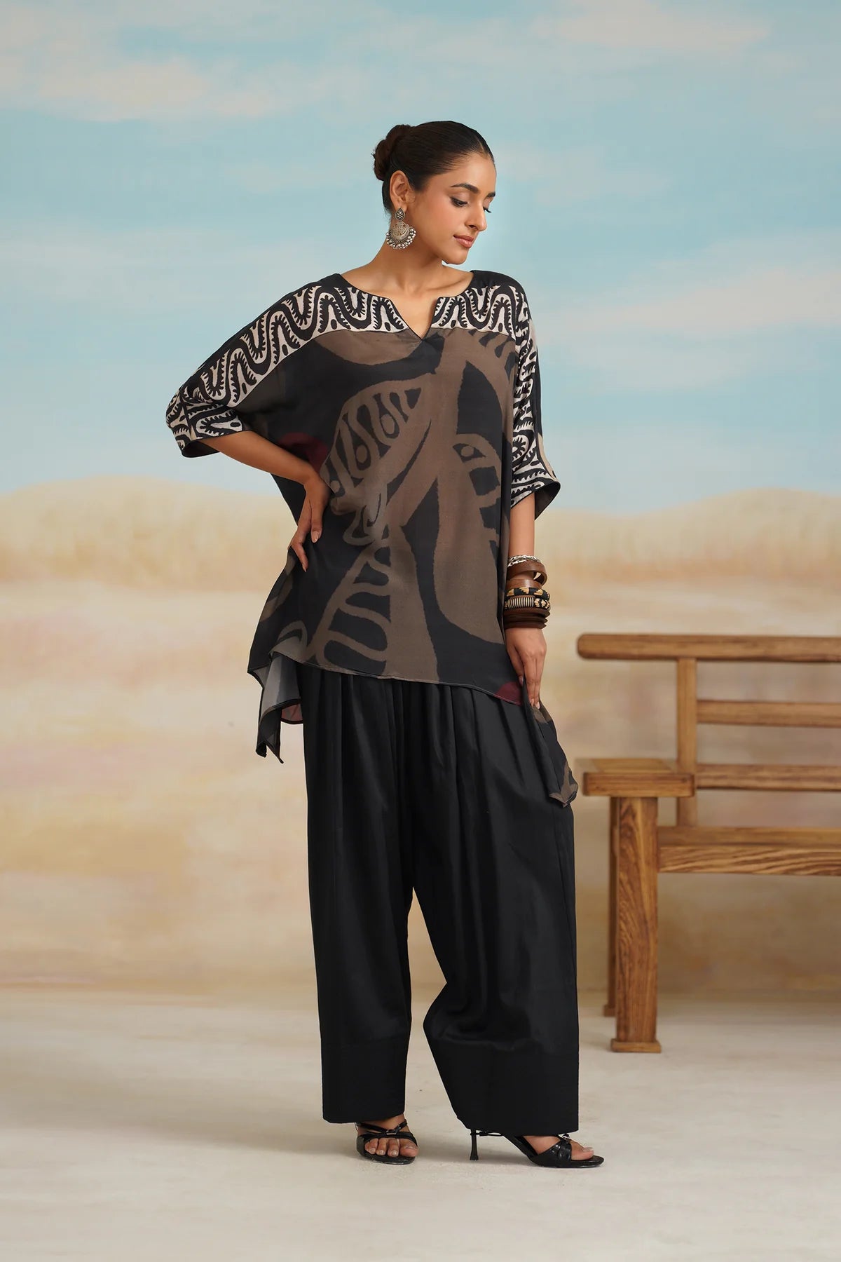ARA CREPE PRINTED MATCHING SET