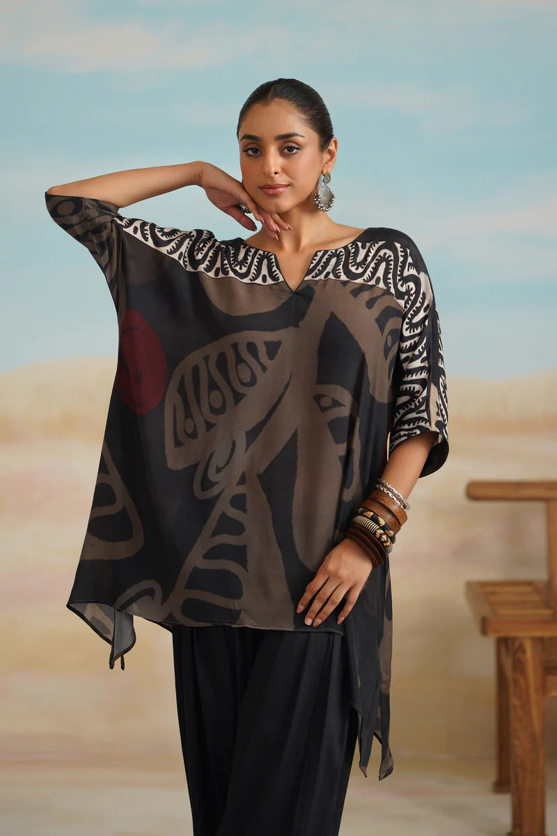 ARA CREPE PRINTED MATCHING SET
