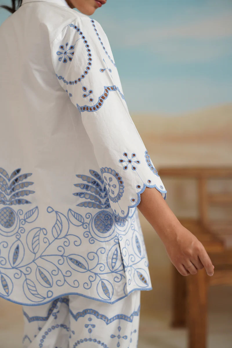 ASTER POPLIN COTTON EMBROIDERED MATCHING SET