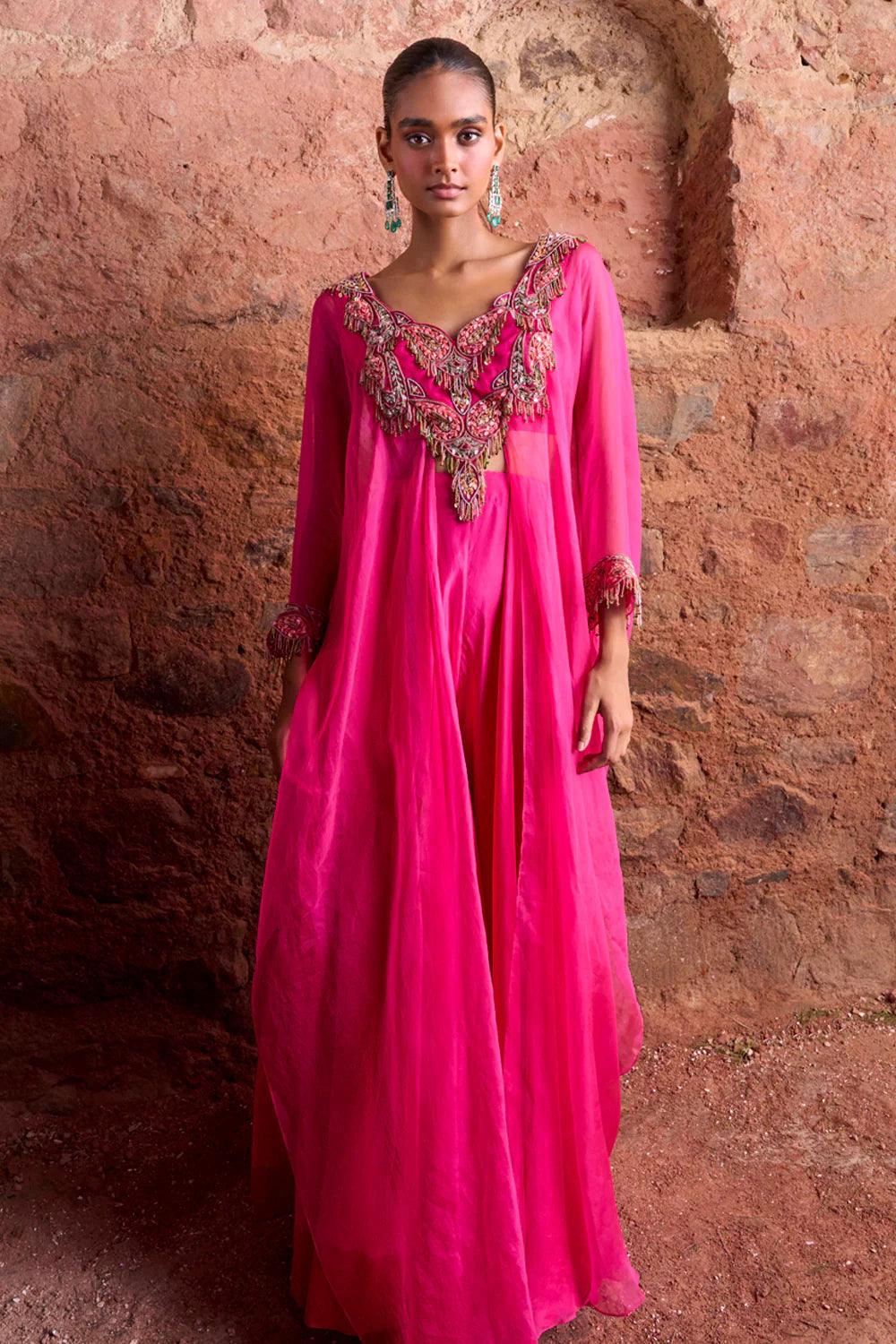 NEHRA PINK PANT SET - The Couture by KJH