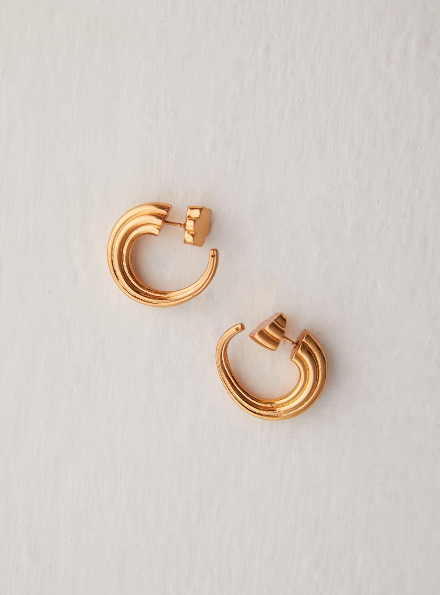 Gold Plated Tuscon Hoop Earrings - The Couture by KJH