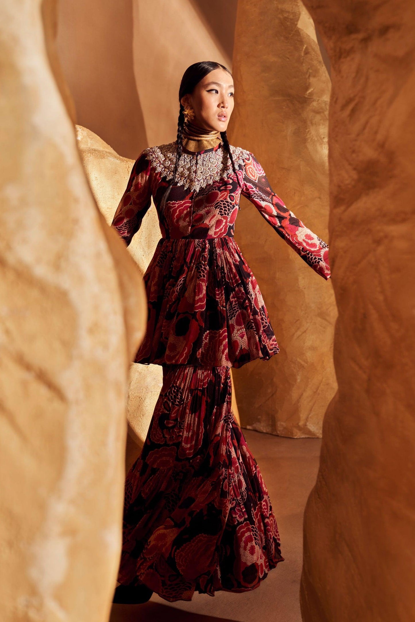 Gulbahar Peplum & Sharara Set - The Couture by KJH