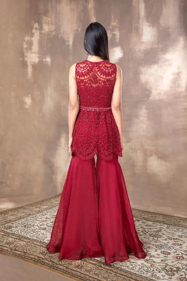 ROSA EMBROIDERED SCALLOPED PEPLUM - The Couture by KJH