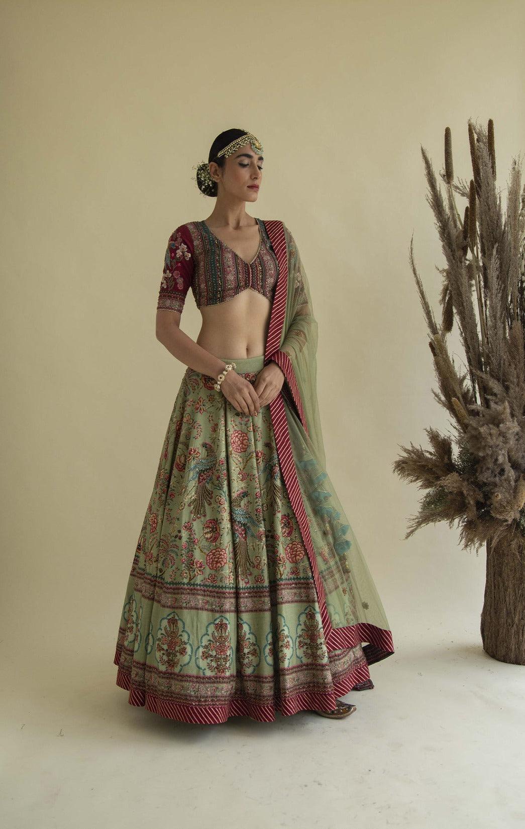Bageecha Peacock Lehenga - The Couture by KJH