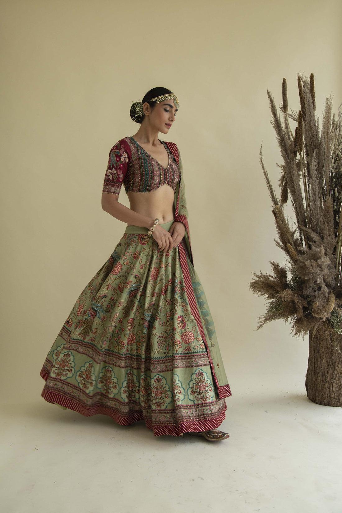 Bageecha Peacock Lehenga - The Couture by KJH