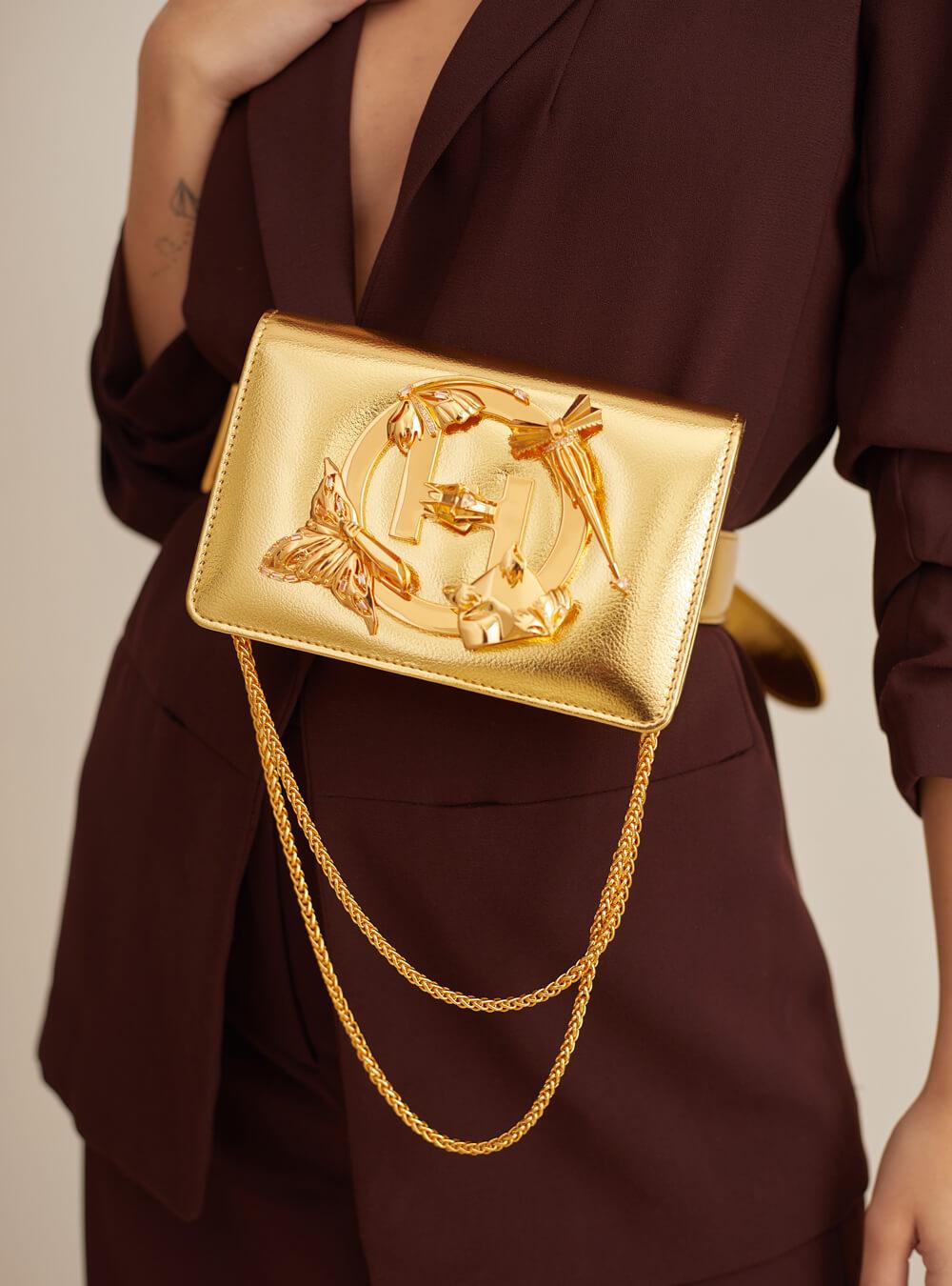 Metallic Sling Minaudiere - The Couture by KJH