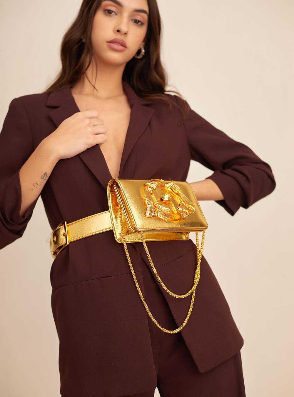 Metallic Sling Minaudiere - The Couture by KJH