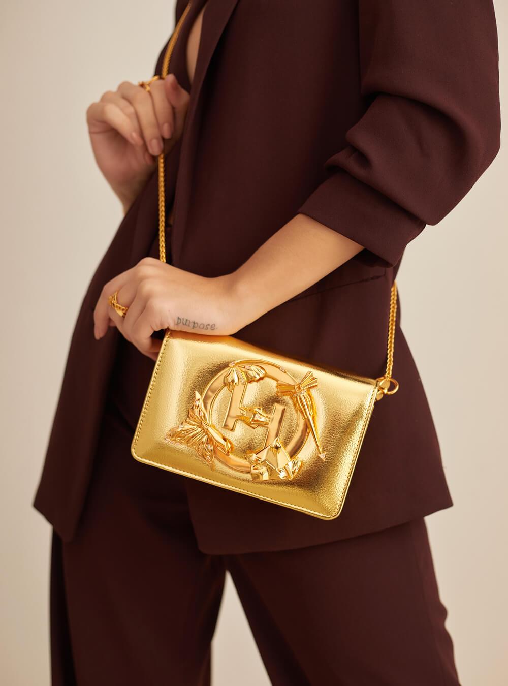 Metallic Sling Minaudiere - The Couture by KJH