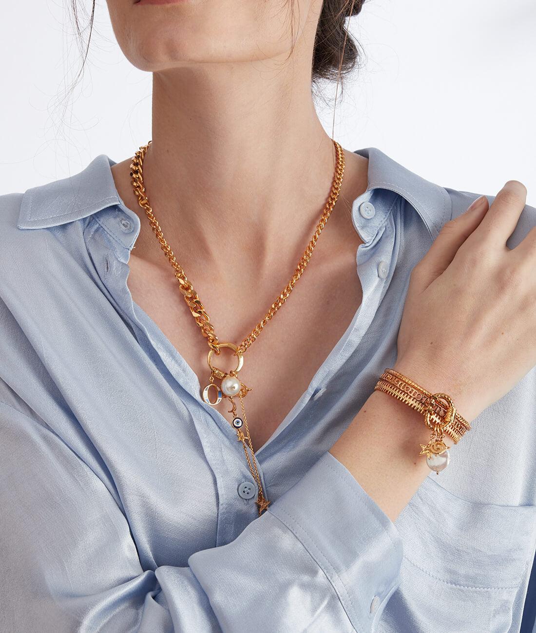 Myriad Pearl Drop Stacked Bracelet - The Couture by KJH