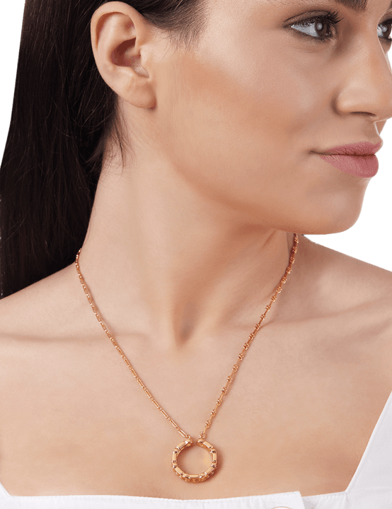 O.H Monogram Archway Pendant Necklace - The Couture by KJH