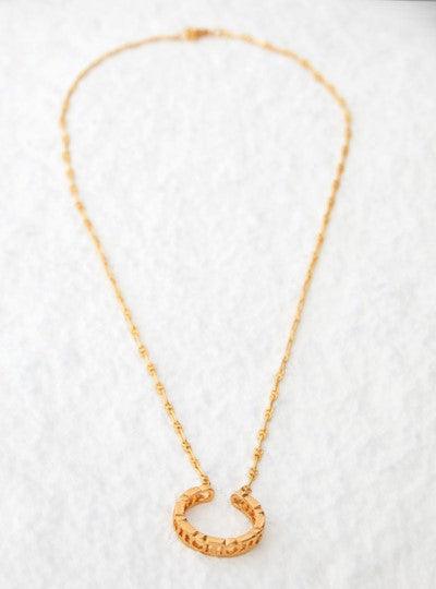 O.H Monogram Archway Pendant Necklace - The Couture by KJH