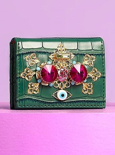 Sacramento Green Embellished Mini Bag - The Couture by KJH