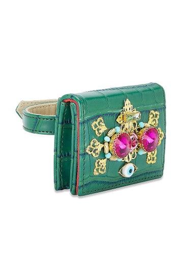 Sacramento Green Embellished Mini Bag - The Couture by KJH