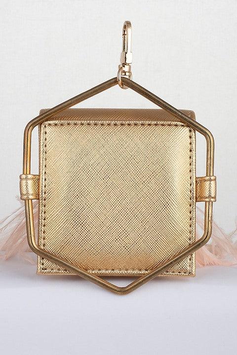 Gold Mini Hexagon Detachable Bag - The Couture by KJH