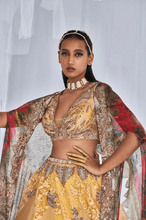 "Aaleyah" Organza Lehenga Set - The Couture by KJH