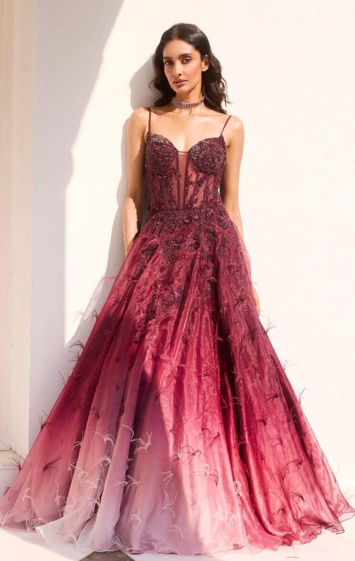 "Amber Glow" Shaded Gown - The Couture by KJH