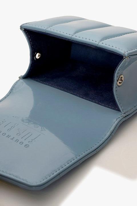 Pastel Blue Vegan Leather Nano Bag - The Couture by KJH