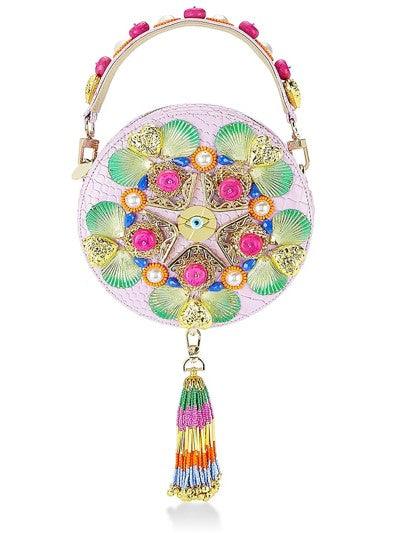 Lilac Embellished Round Bag - The Couture by KJH