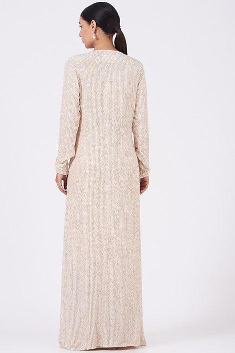 Peach Embroidered Jacket Set - The Couture by KJH