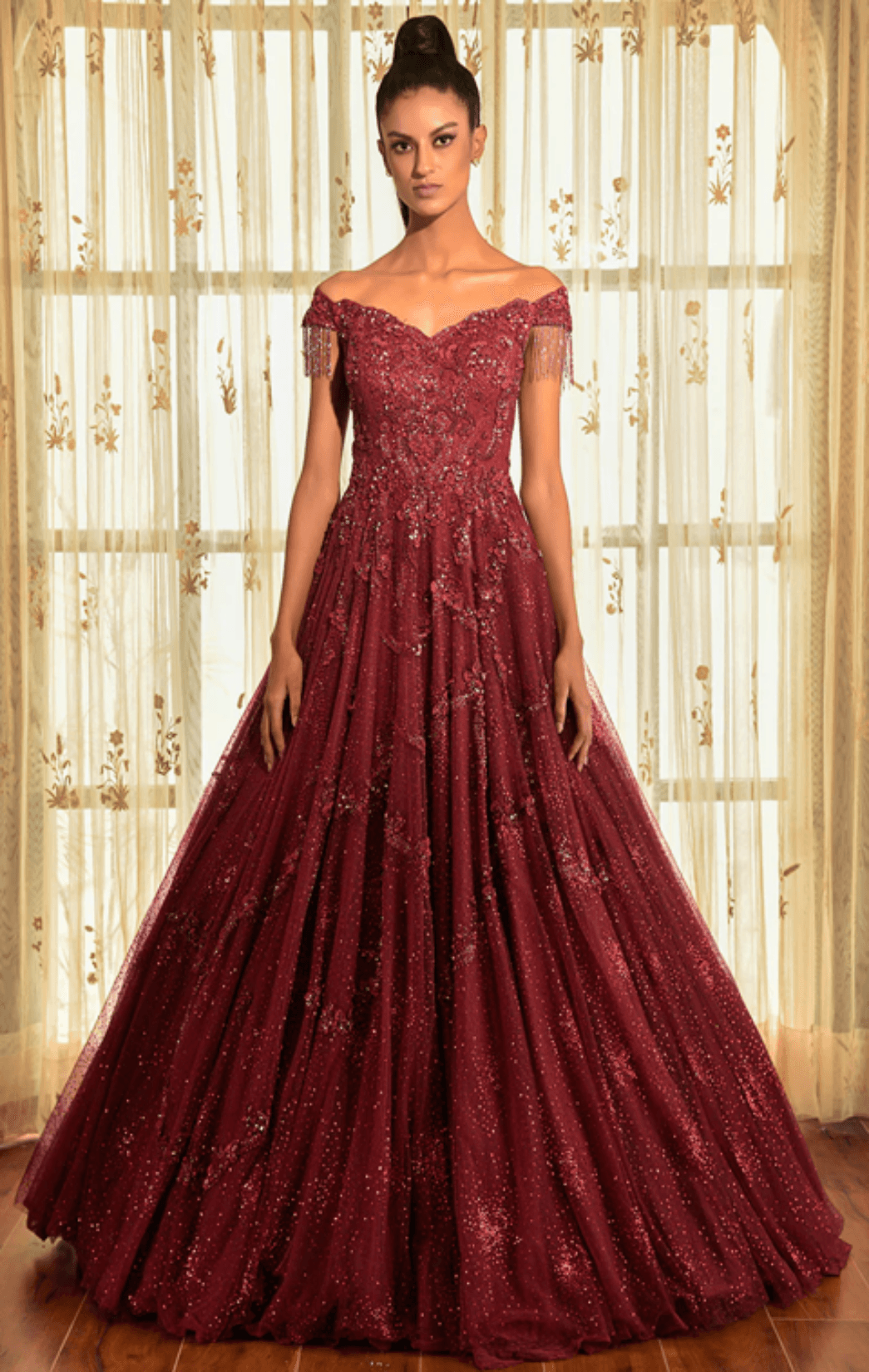 "Kimaya" Shimmer Tulle Gown - The Couture by KJH