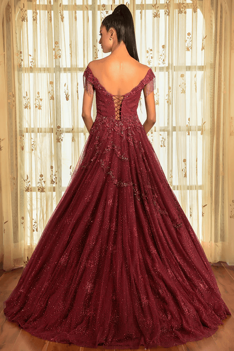 "Kimaya" Shimmer Tulle Gown - The Couture by KJH