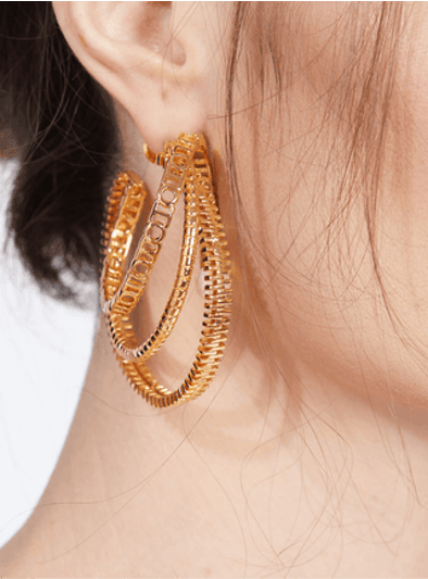 Myriad Twisted Pearl Hoop Earring - The Couture by KJH