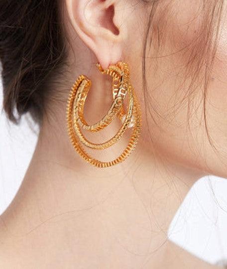 Myriad Twisted Pearl Hoop Earring - The Couture by KJH