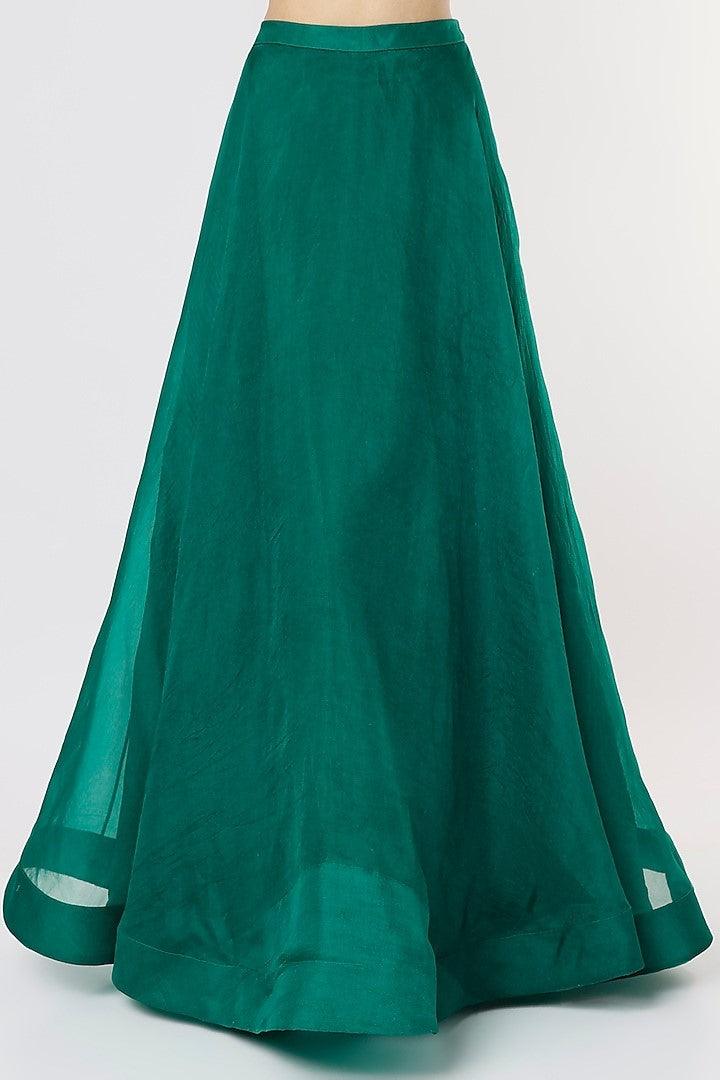 Emerald Green Hand Embroidered Jacket Set - The Couture by KJH