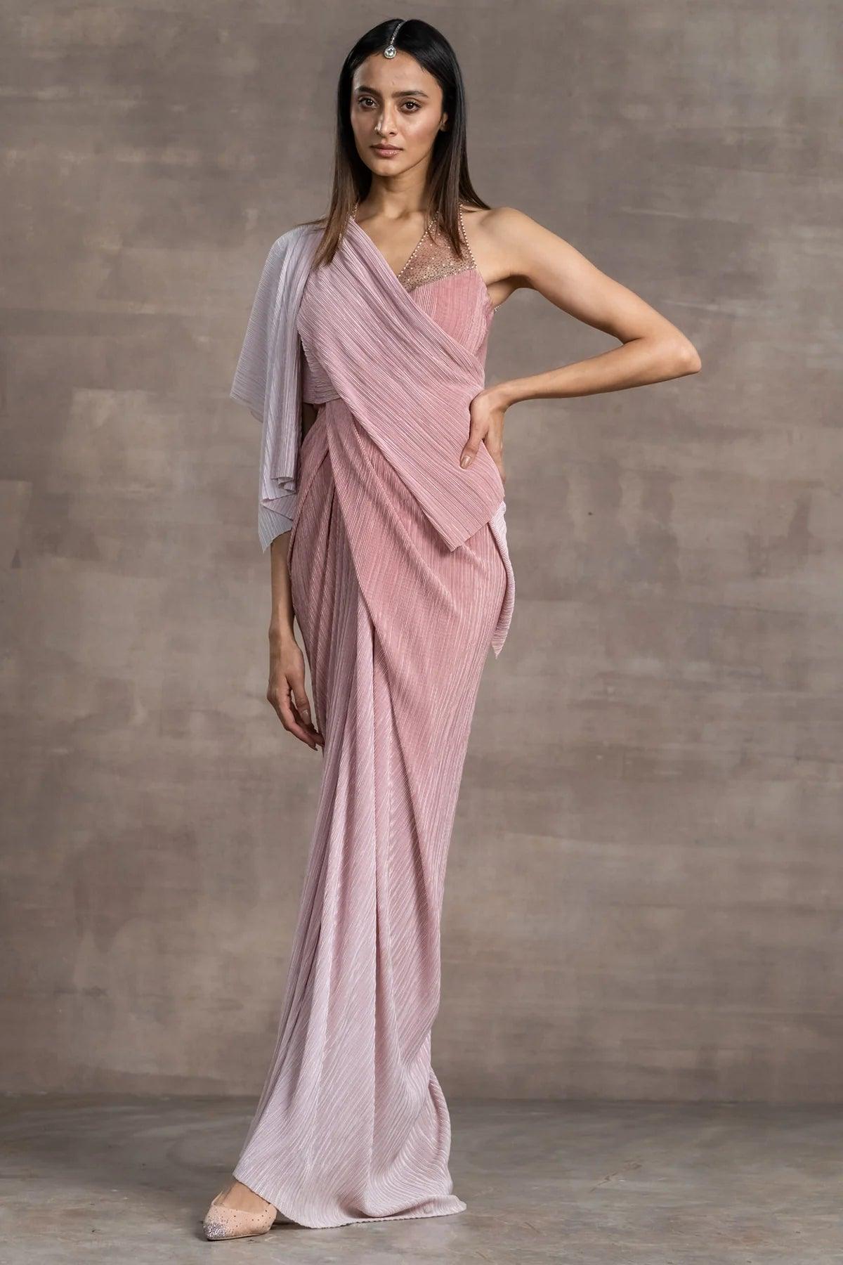 Draped Dress With Corseted Bodice - The Couture by KJH