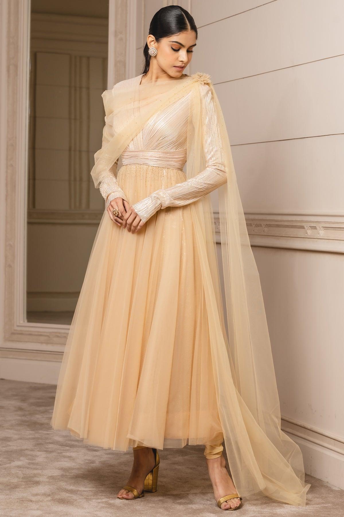 Cream Anarkali Set - The Couture by KJH
