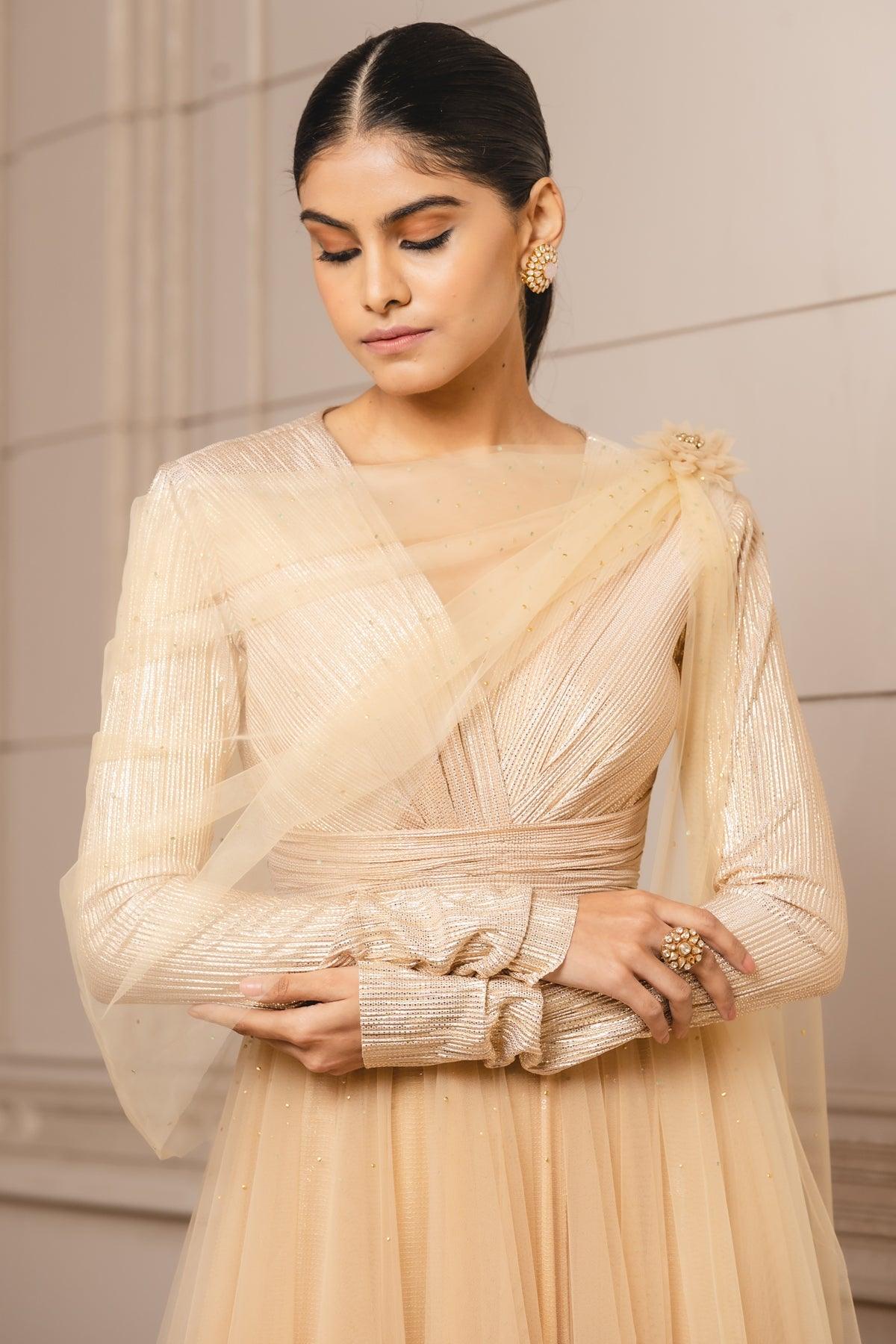 Cream Anarkali Set - The Couture by KJH