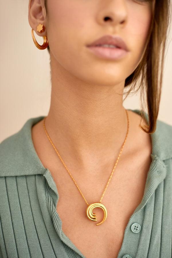 Gold Plated Tuscon Hoop Earrings - The Couture by KJH