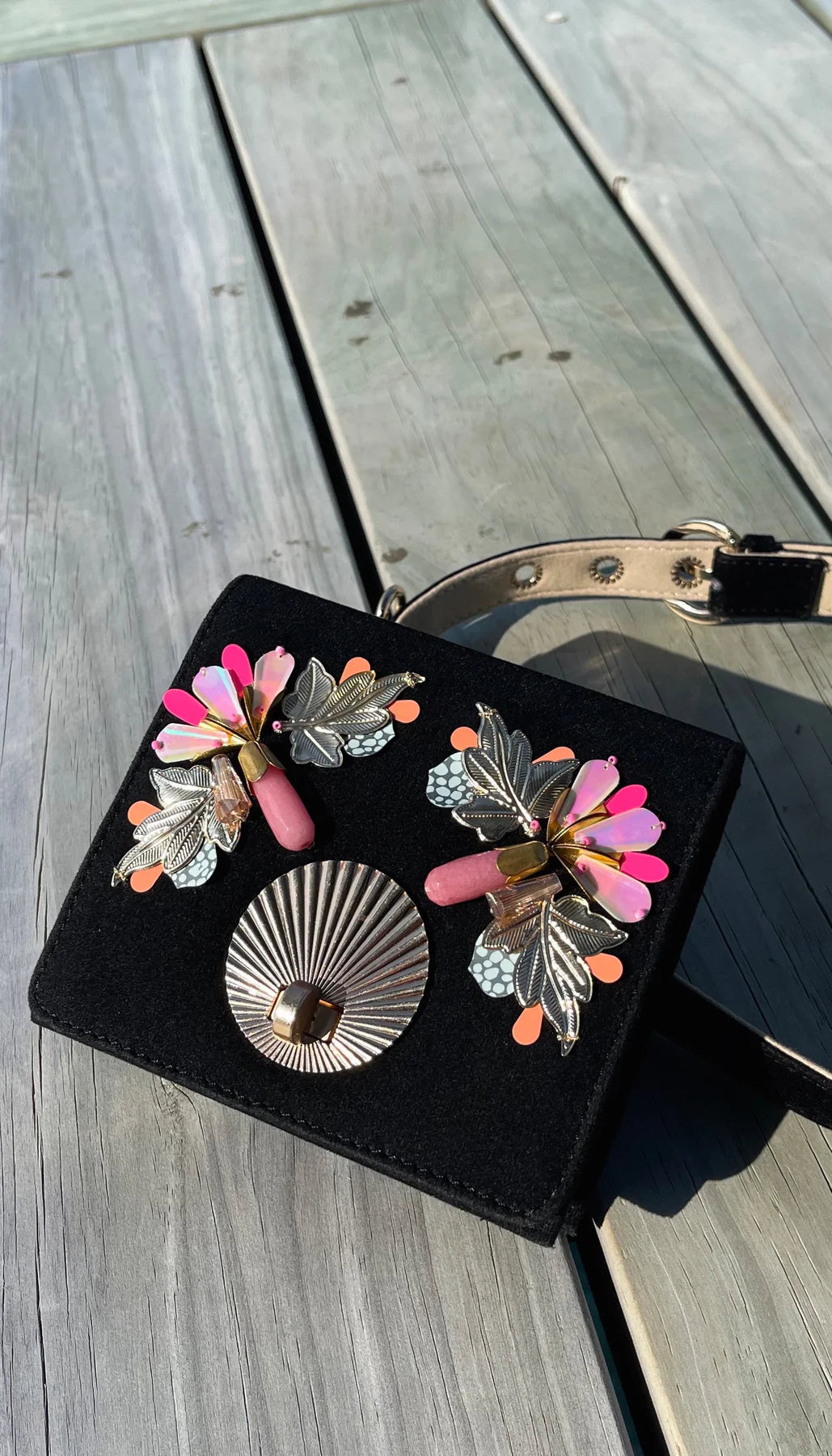 BLACK SUEDE BELT BAG