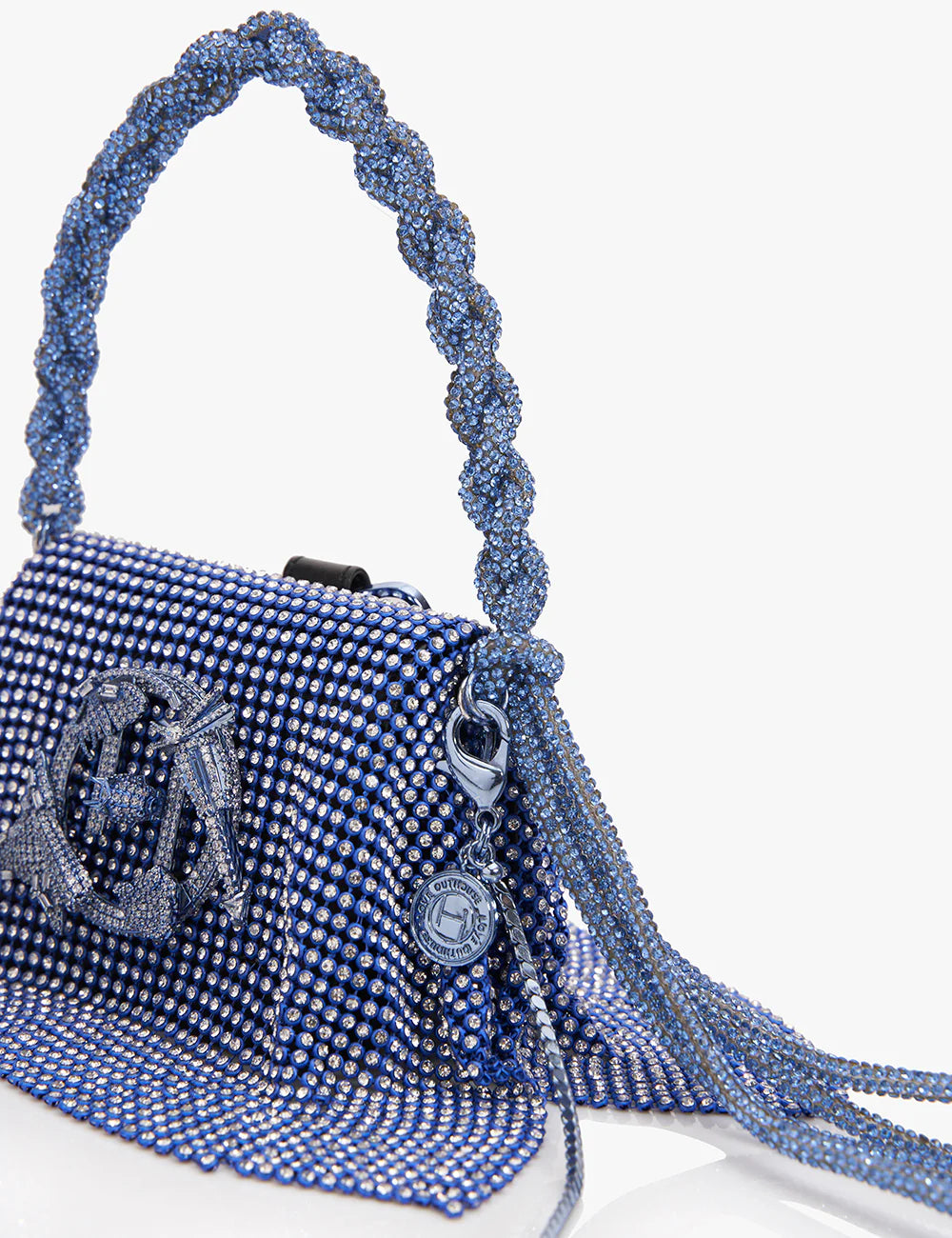 ICY BLUE CRYSTAL FURBIE HANDBAG