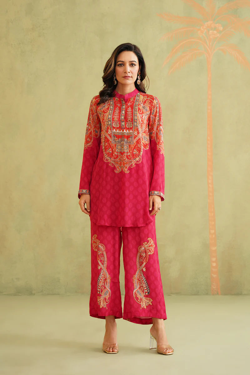 RANG CREPE HAND EMBROIDERED CREPE MATHCING SET