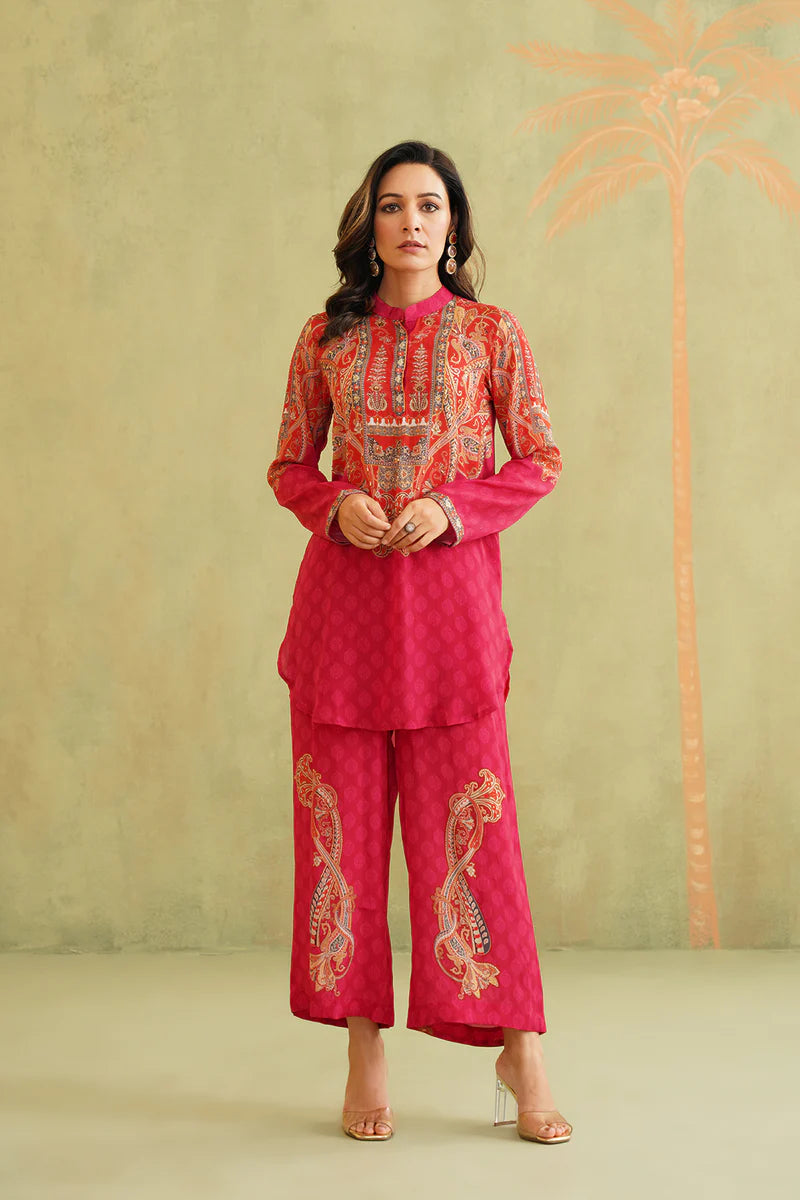 RANG CREPE HAND EMBROIDERED CREPE MATHCING SET