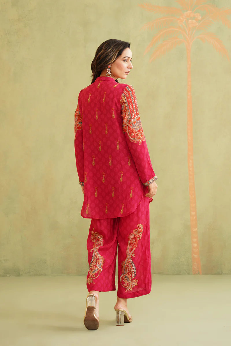 RANG CREPE HAND EMBROIDERED CREPE MATHCING SET