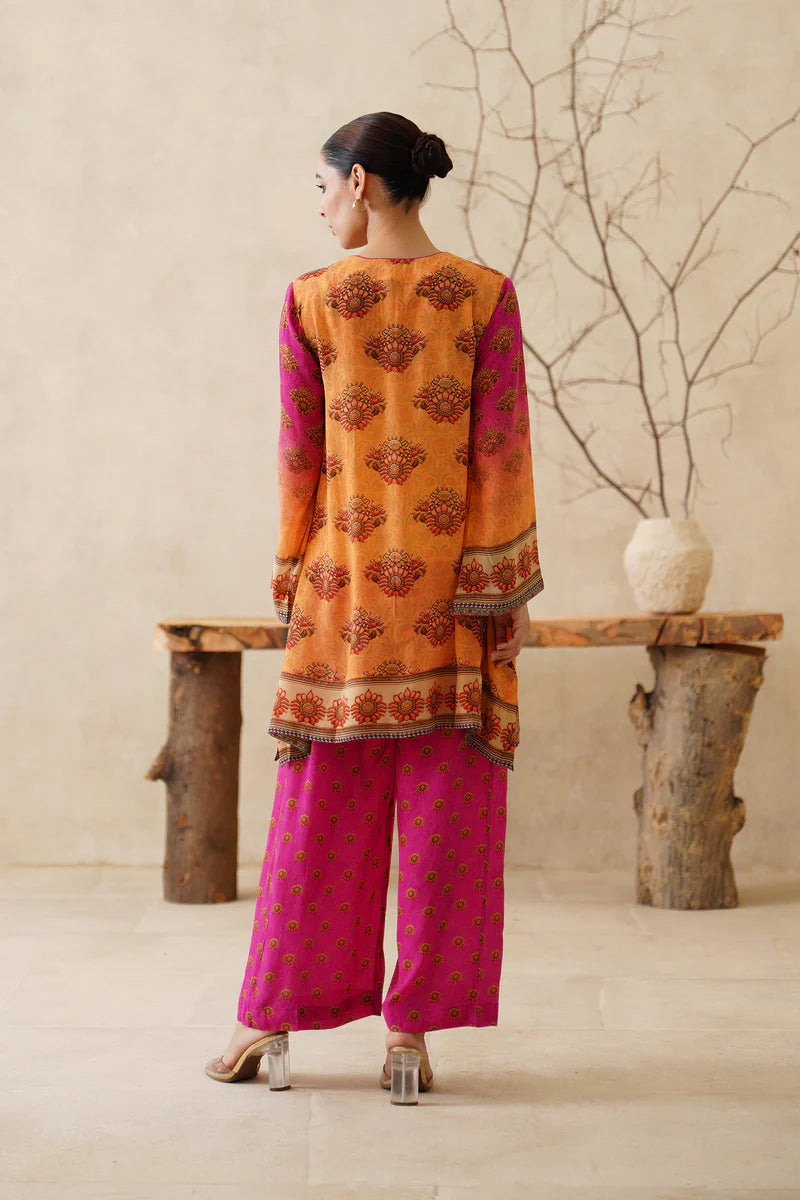 VELINA CREPE PRINTED MATCHING SET